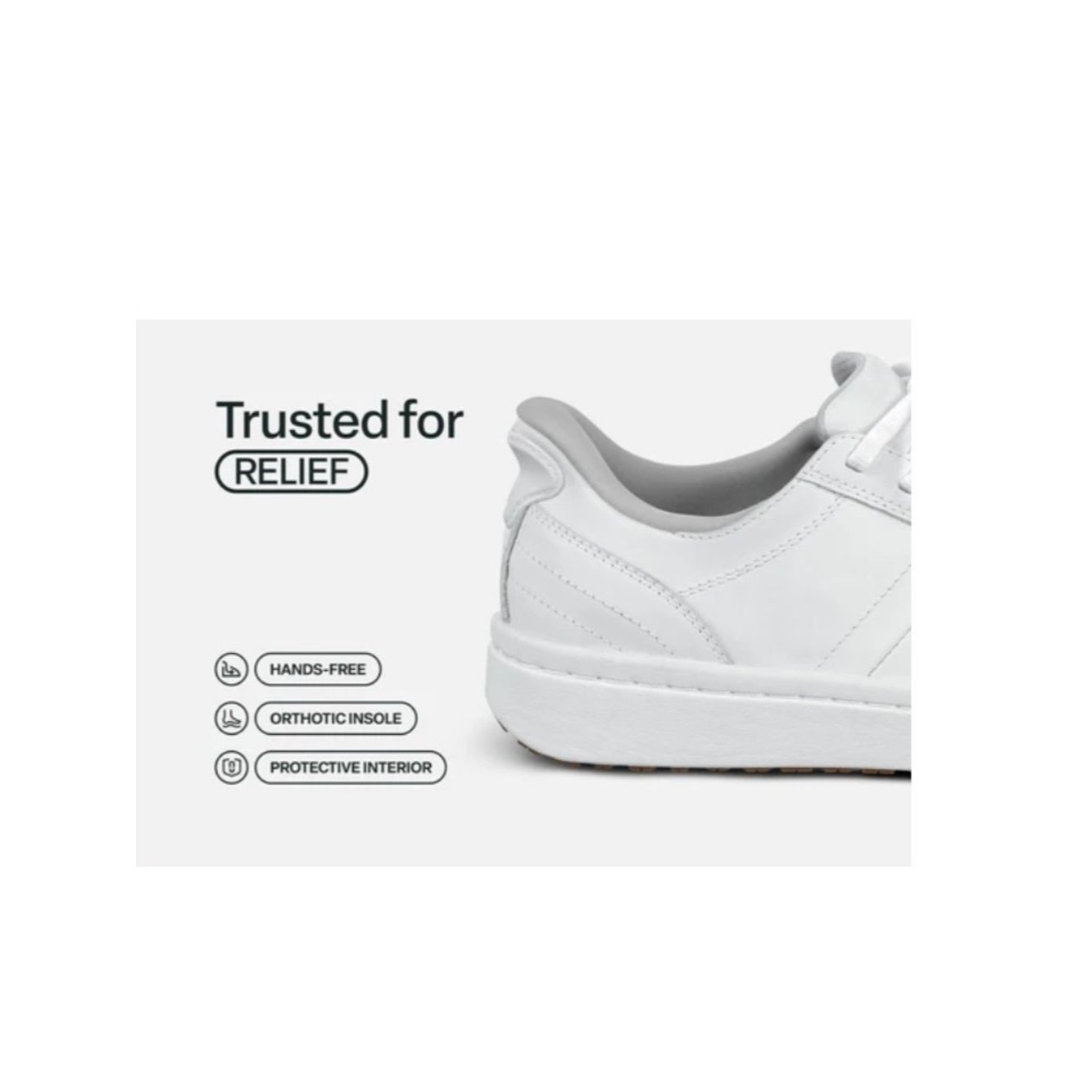 Orthofeet Wander White Hands Free Slip On Sneakers Size 11.5 Nwt — image 3 of 8